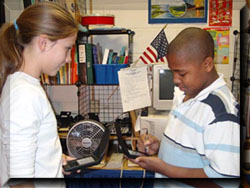 student with Palm