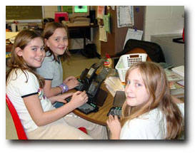 students with Palms