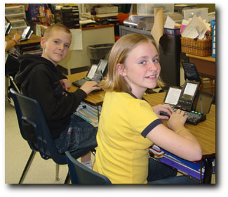 students with Palms